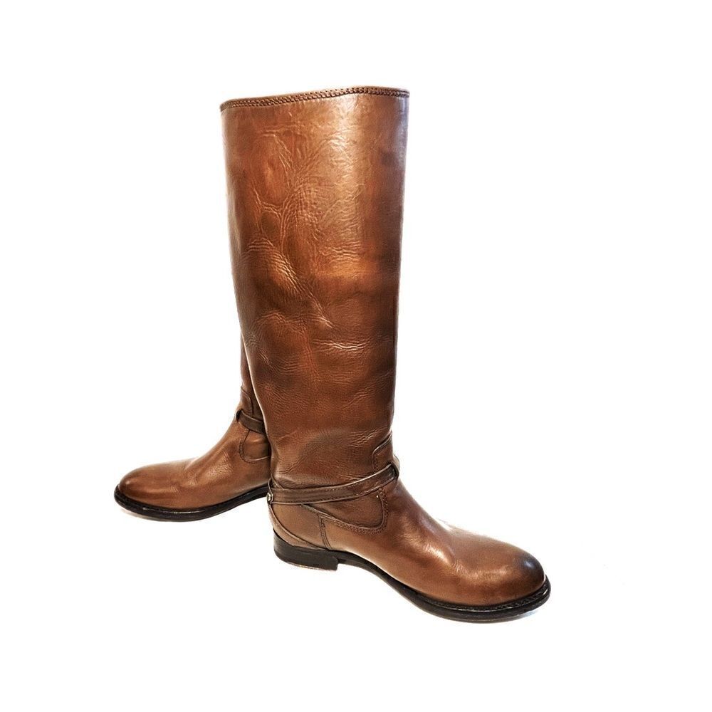 EUC Frye Brown Lindsay Plate Riding Boots (Size 6) - Picture 11 of 13